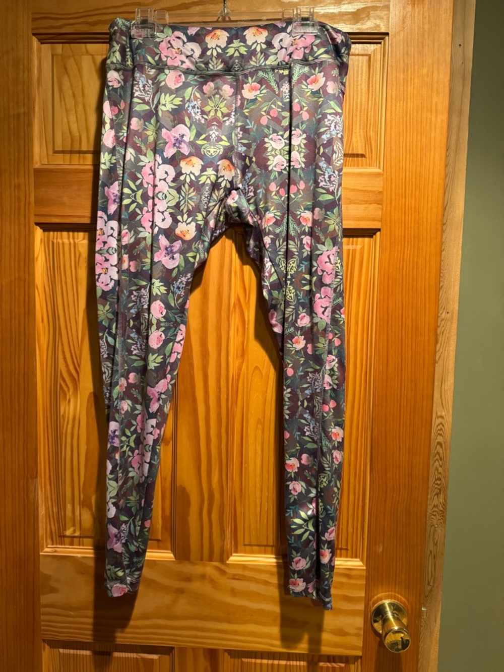LuLaRoe Women’s Floral Print Leggings - Purple Pink Size 2XL